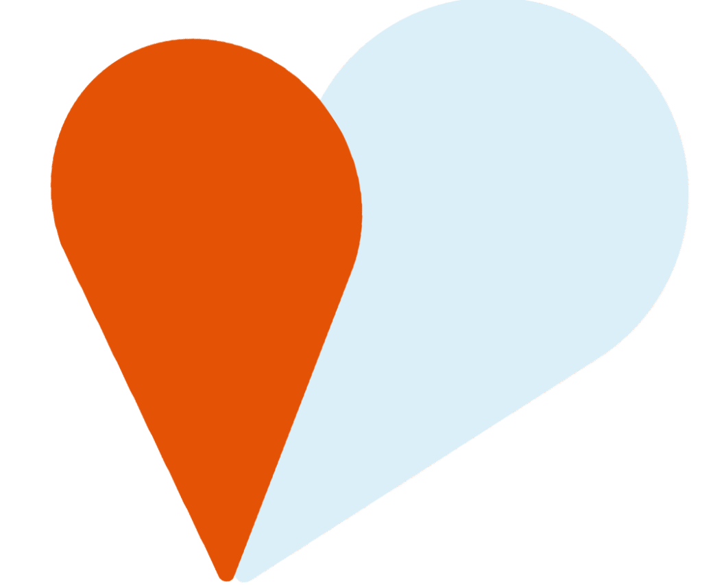 illustration double epingle fond bleu